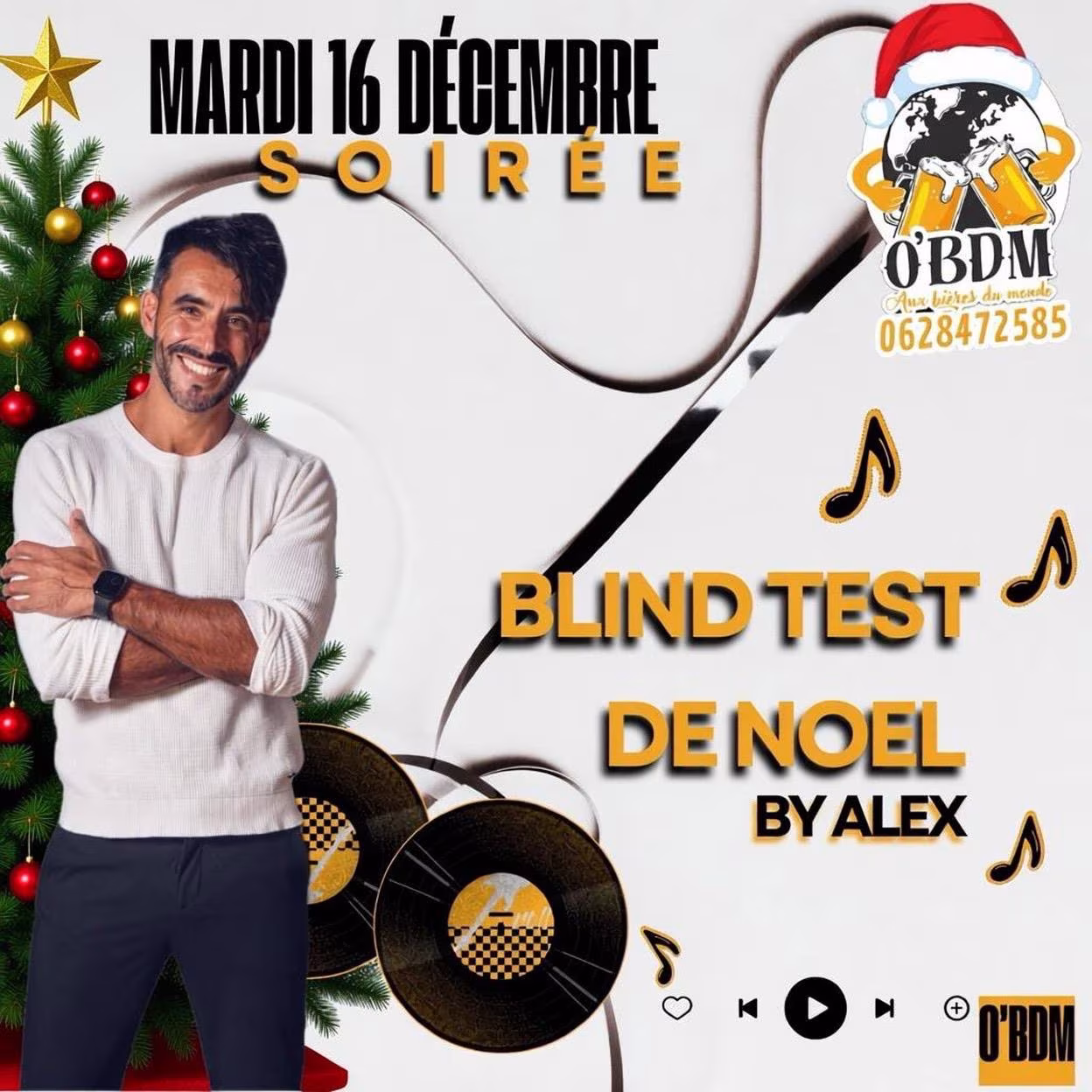 Affiche de 16/12 Soirée Blindtest de Noël