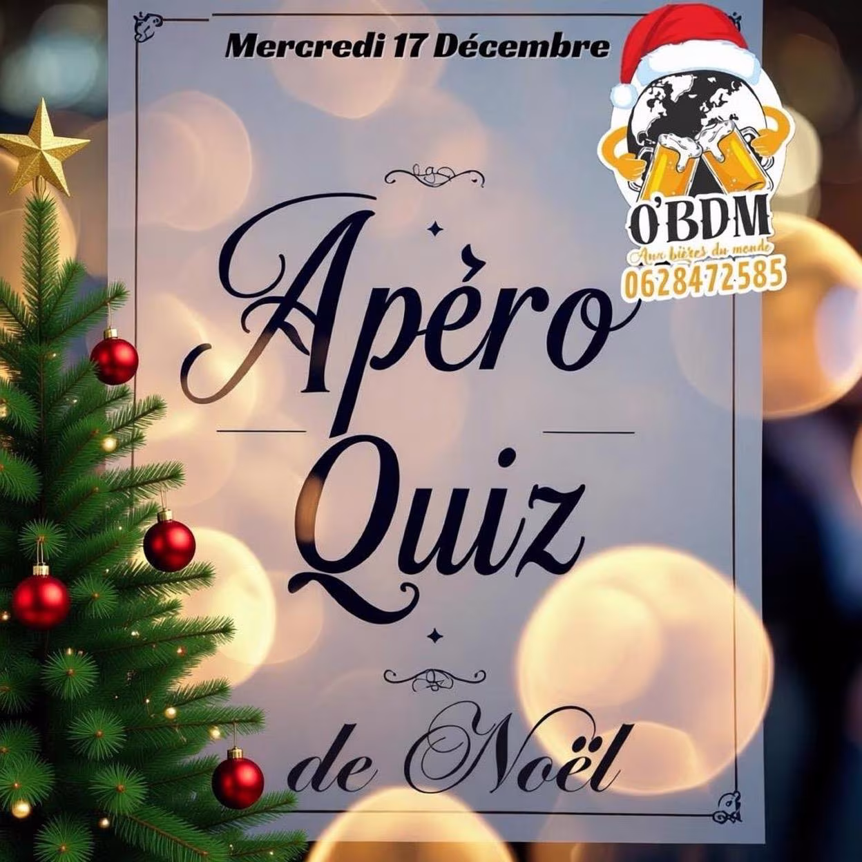 Affiche de 17/12 Apéro Quizz de Noël
