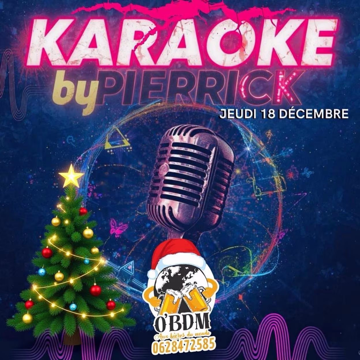 Affiche de 18/12 Soirée Karaoke de Noël