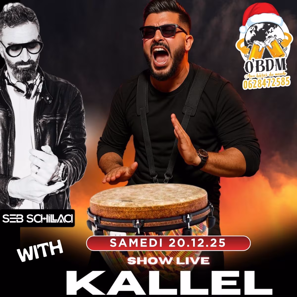 Affiche de 20/12 Soirée Dj Set Seb Schillaci &amp; Kallel