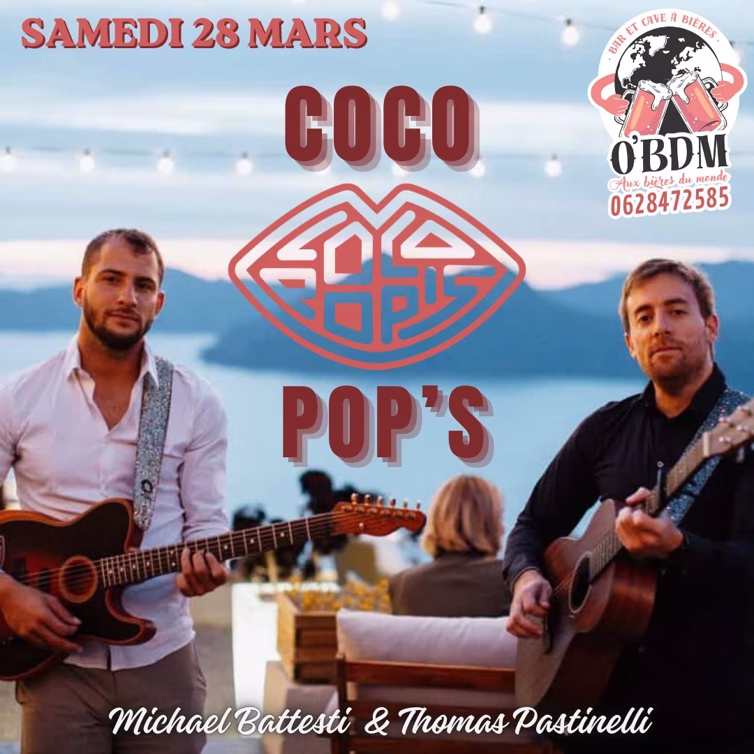 Affiche de Concert Live Cocopop's by O’BDM