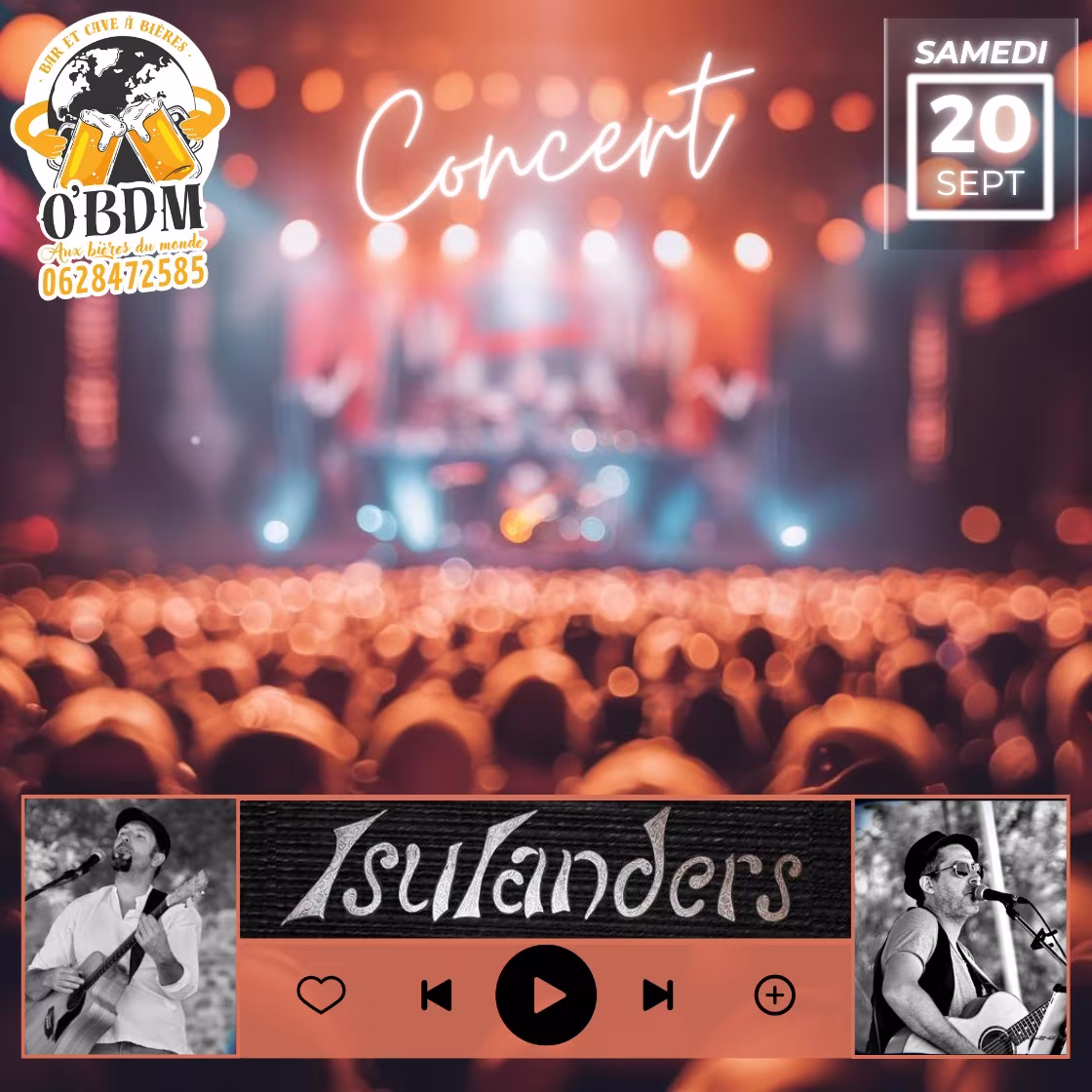 Affiche de Concert Live Isulanders!