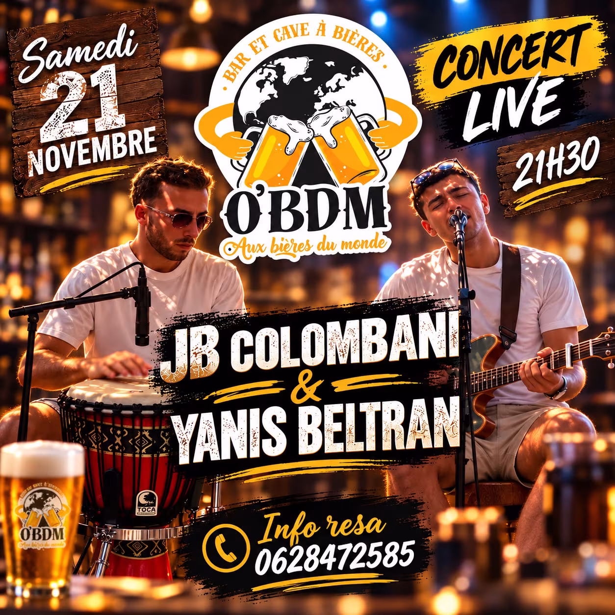 Affiche de CONCERT LIVE — JB COLOMBANI &amp; YANIS BELTRAN