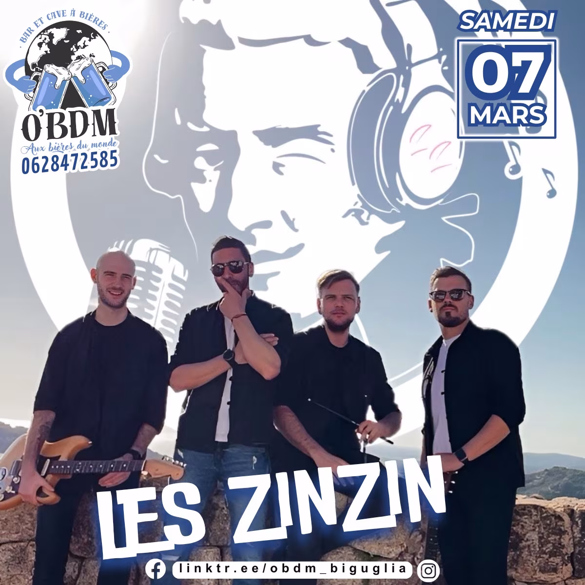 Affiche de Concert Live Les ZINZIN