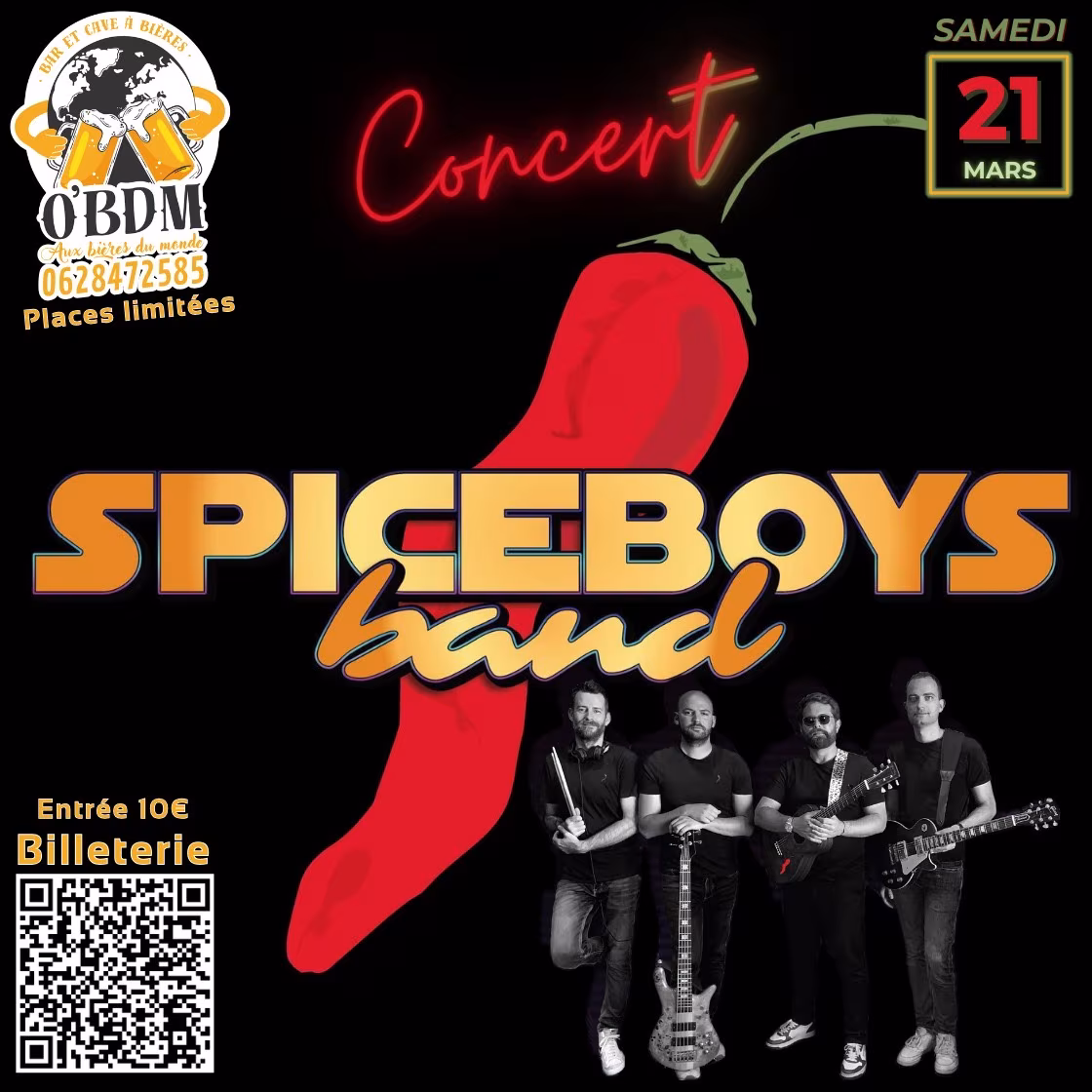 Affiche de Concert Live SpiceBoys