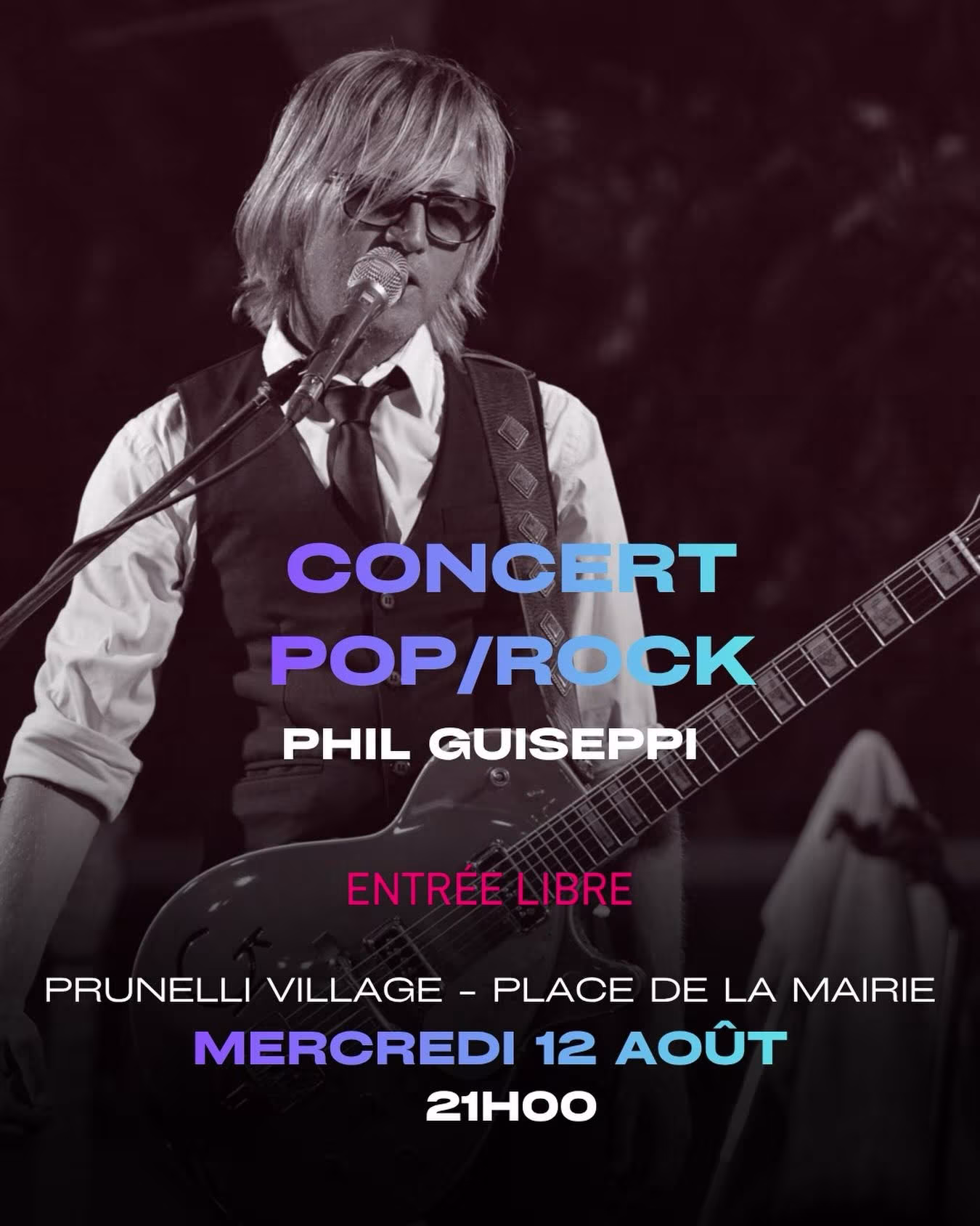 Affiche de CONCERT POP/ROCK PHIL GUISEPPI