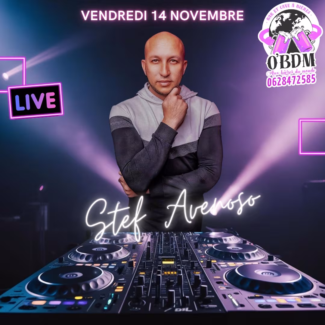Affiche de Dj Set Stef Avenoso O'bdm!