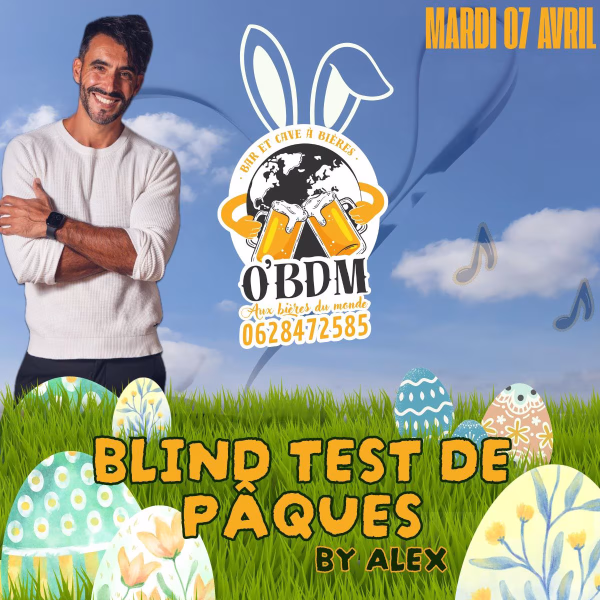 Affiche de 𝐒𝐨𝐢𝐫é𝐞 𝐁𝐥𝐢𝐧𝐭𝐞𝐬𝐭 de Pâques avec Alex!