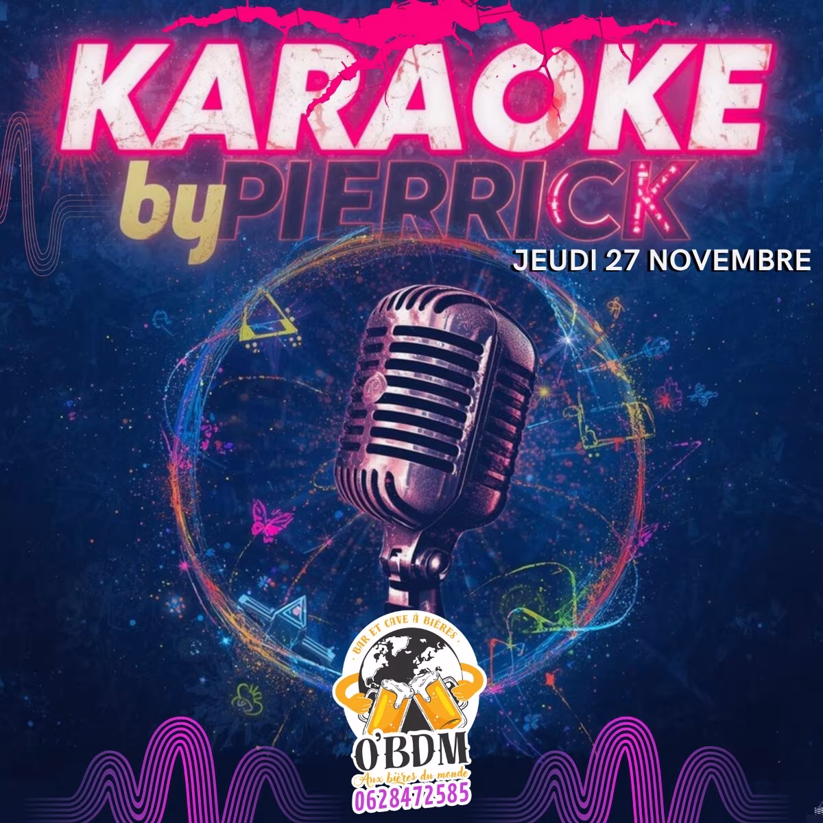 Affiche de Jeudi 27 Novembre Soirée Karaoke by Pierrick