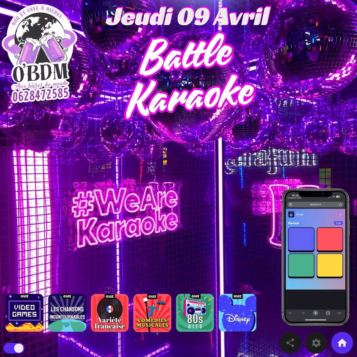 Affiche de karaoké O’BDM: Les Battles!