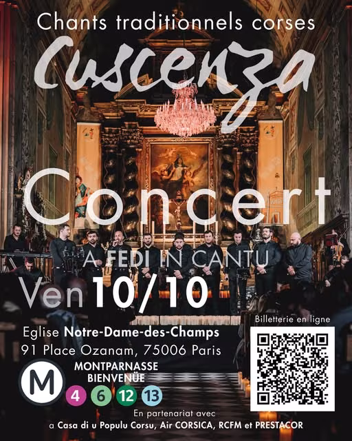 Affiche de Le groupe corse Cuscenza concert exceptionnel