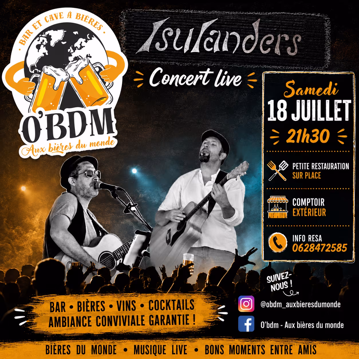 Affiche de O’BDM - Concert Isulanders