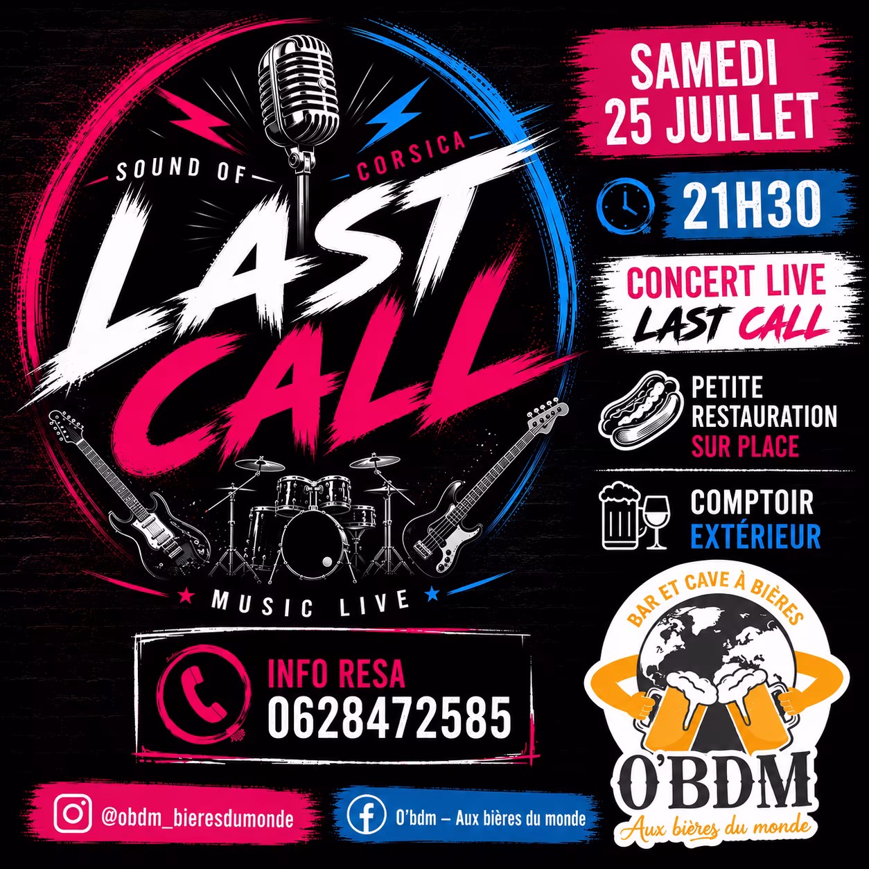 Affiche de O’BDM - Concert Last Call