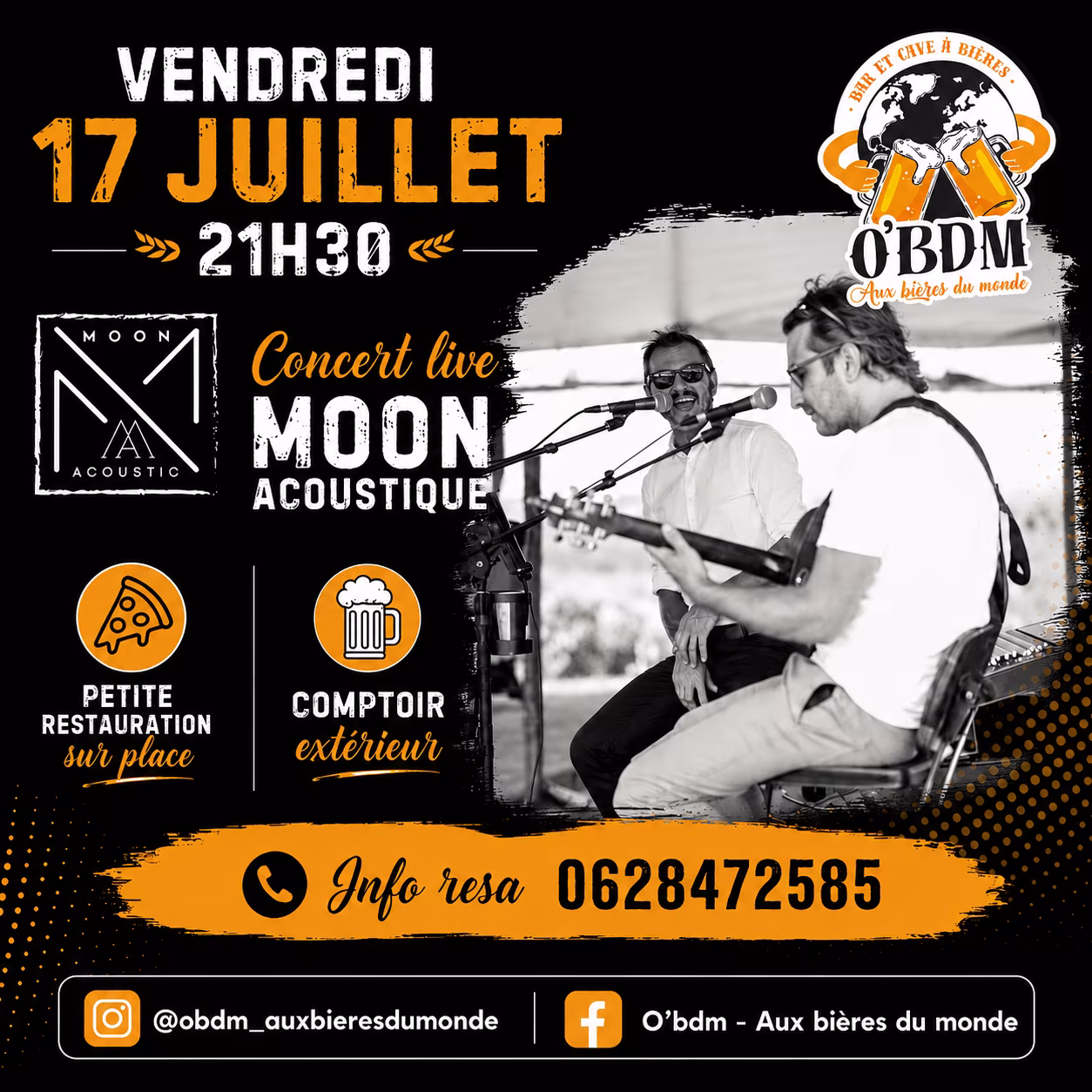 Affiche de O’BDM - Concert Moon Acoustique