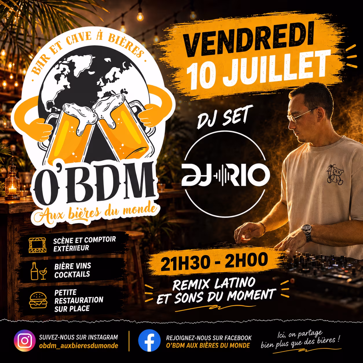 Affiche de O’BDM - Dj set Rio