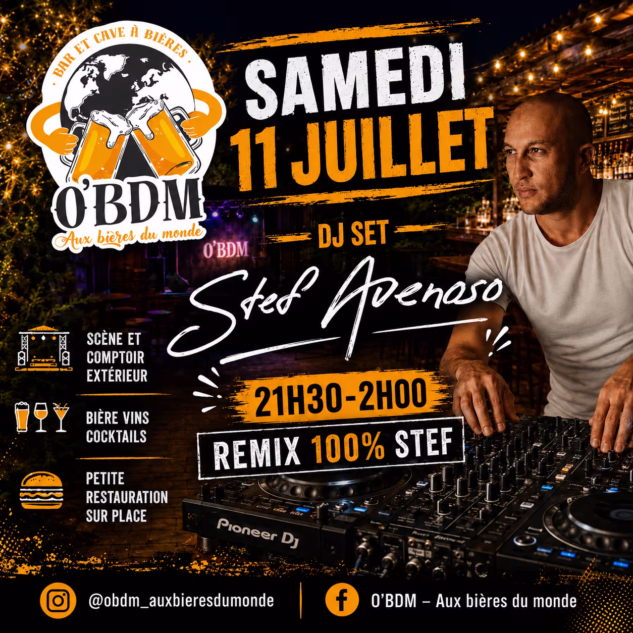 Affiche de O’BDM - Dj set Stef Avenoso