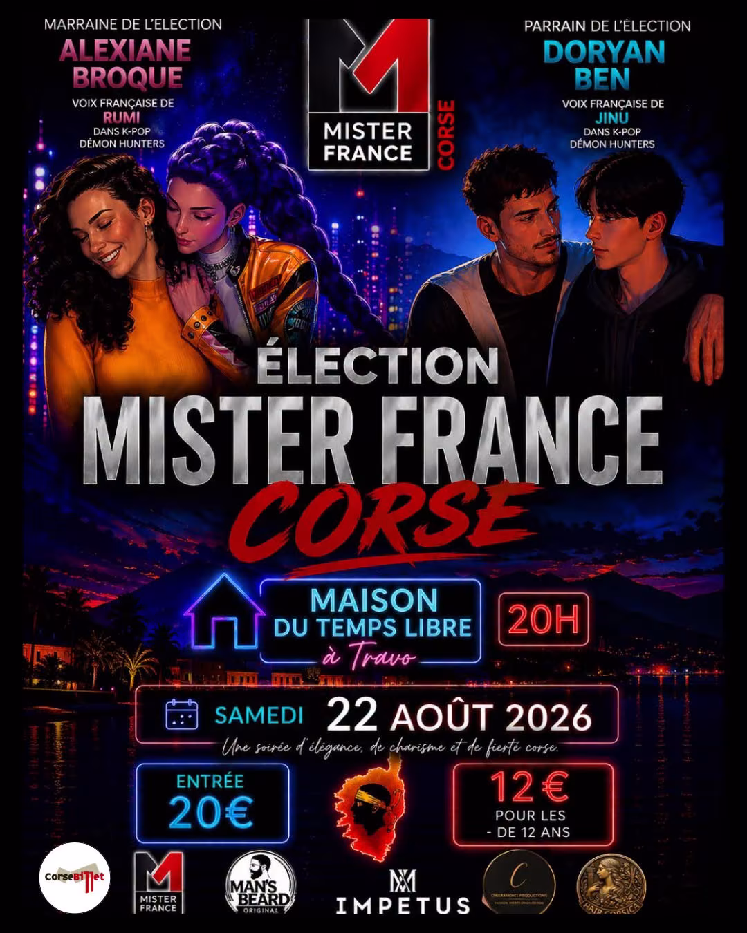 Affiche de show masculin de l