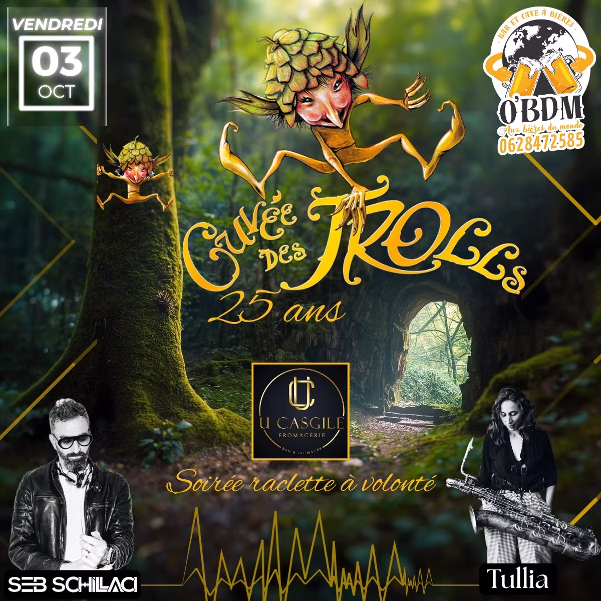 Affiche de Soirée 25ans Cuvée des Trolls