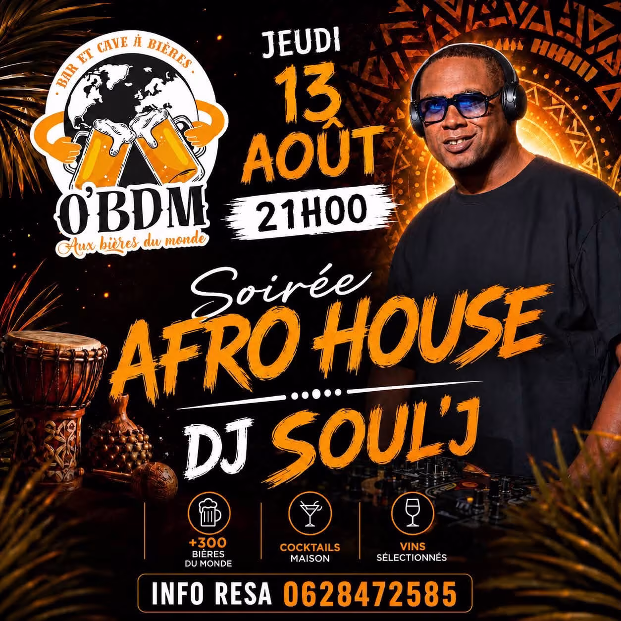 Affiche de Soirée AFRO HOUSE