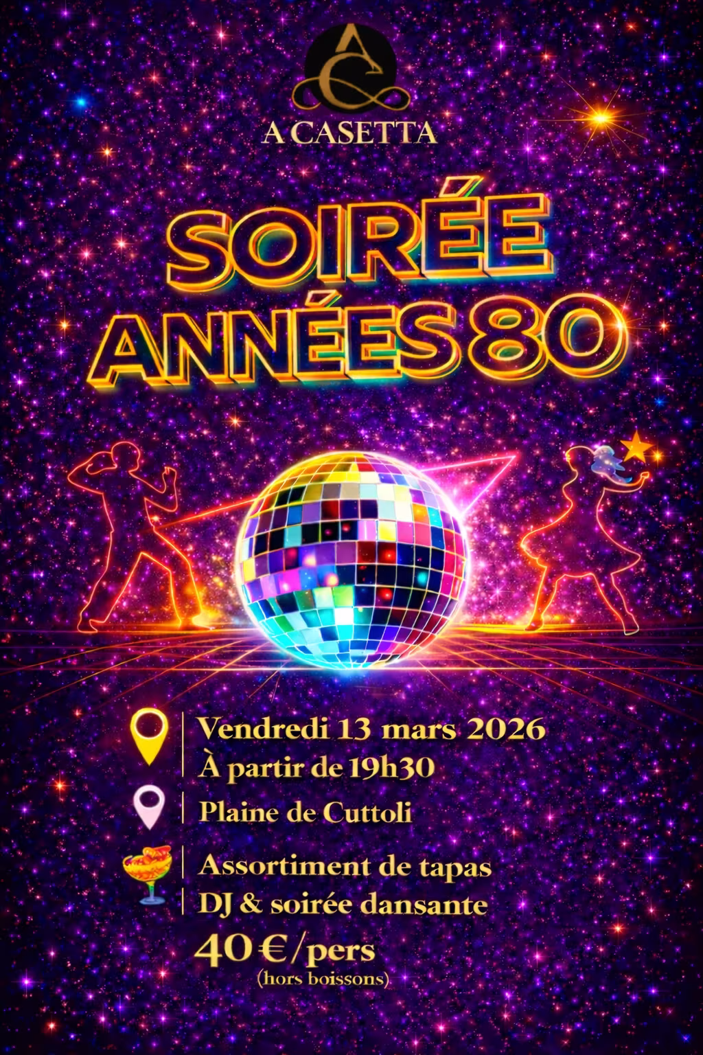 Affiche de Soirée Années 80