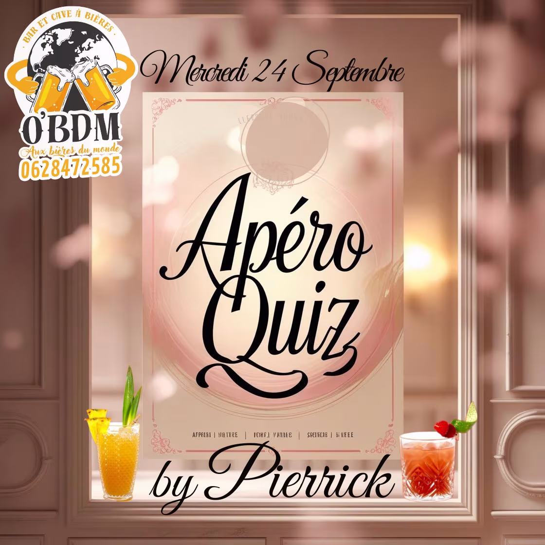 Affiche de Soirée apéro Quizz O'bdm