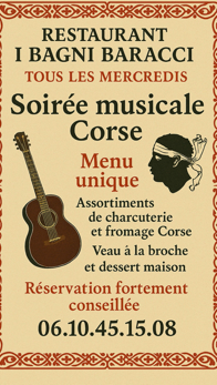 Affiche de Soirée chants corses et veau à la broche