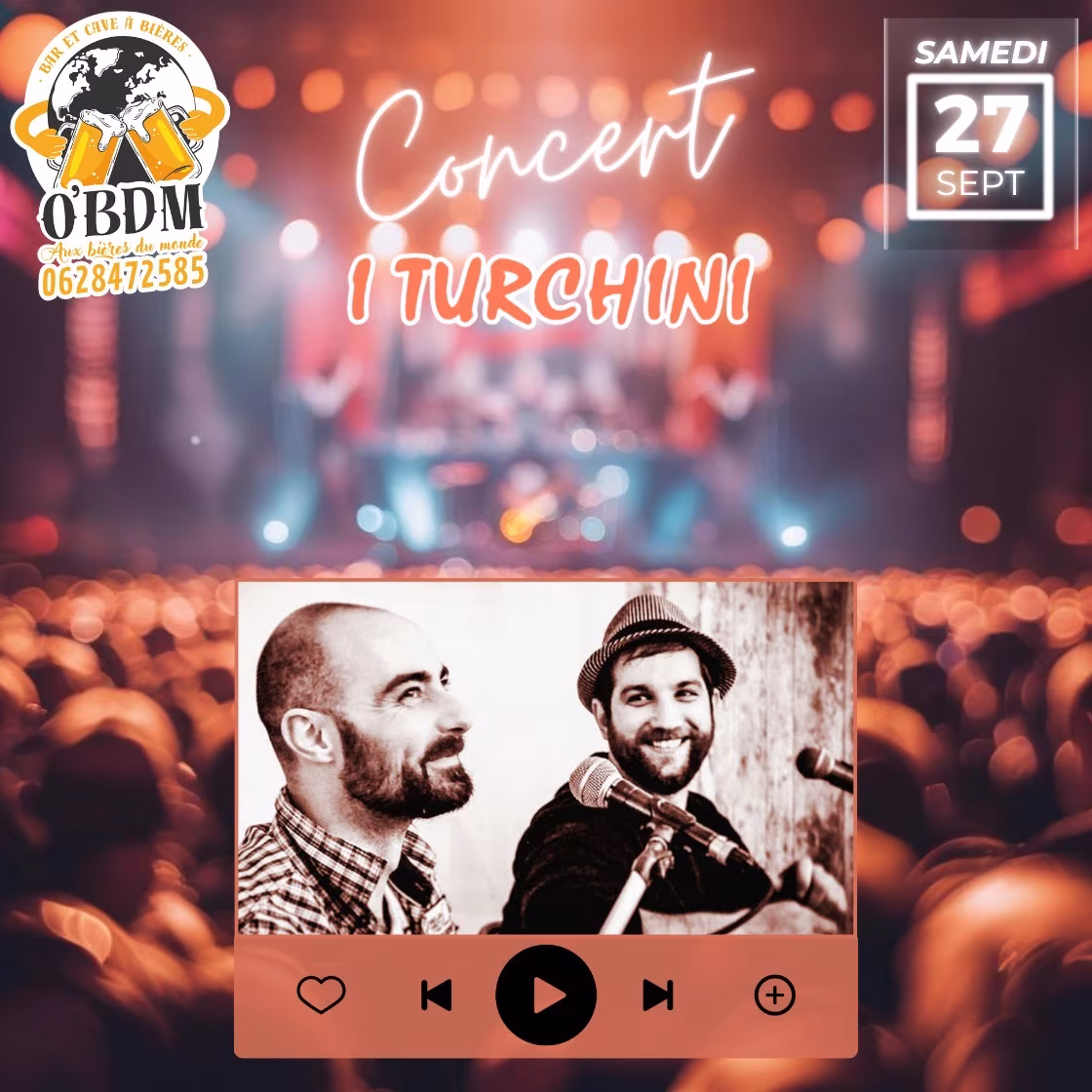 Affiche de Soirée Concert I Turchini O'bdm!