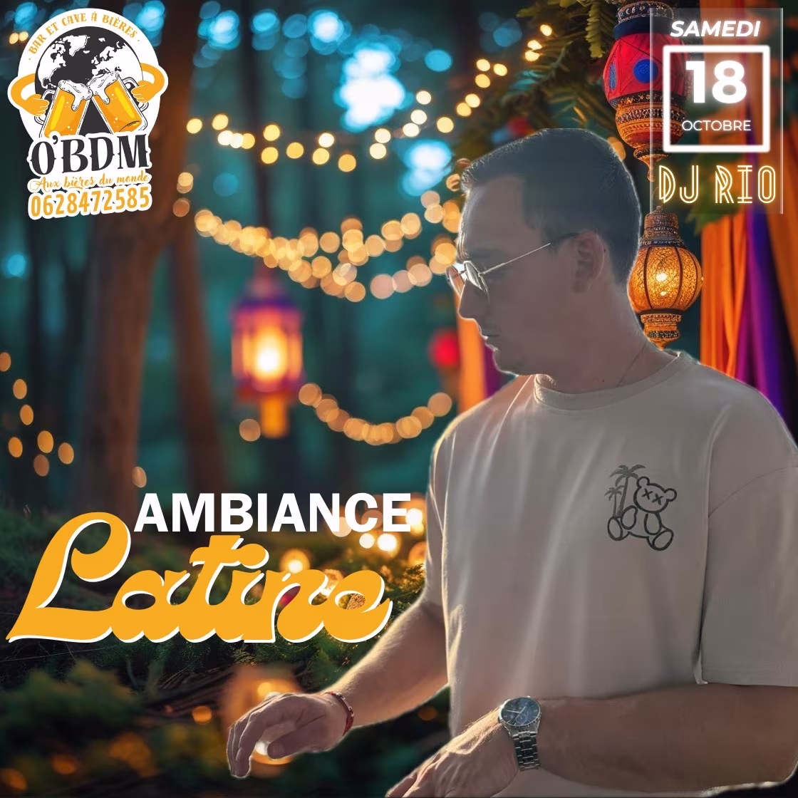 Affiche de Soirée DJ Rio (Mix Latino) à O'BDM - Biguglia