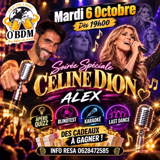 Affiche de Soirée Spéciale CELINE DION avec ALEX